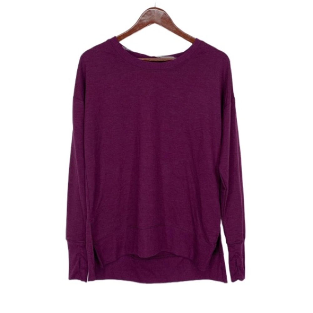 Leaving My Closet In December Avia Solid Purple Long Sleeve Soft Athletic Tee